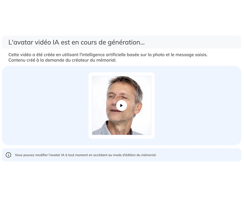 Avatar IA avec mouvements faciaux réalistes